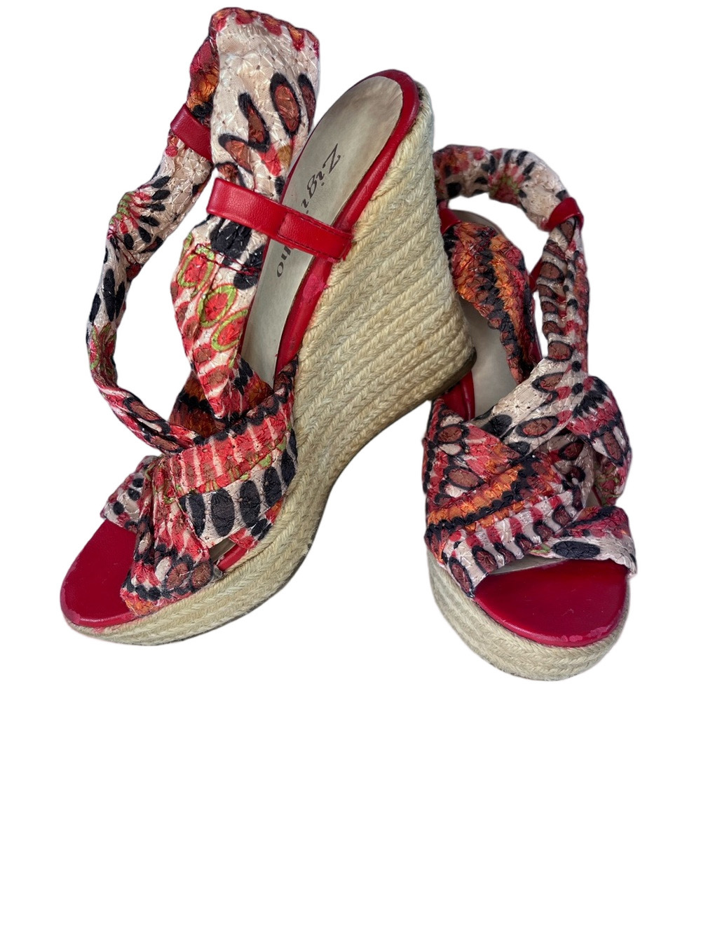 Zigi Soho Espadrille Jute Wedge Slip-On Sandals with Fabric Upper size 8